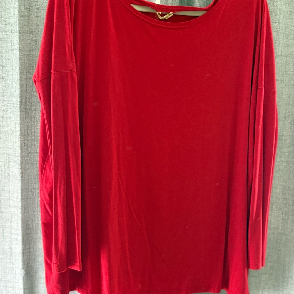 Piko 1988 Vibrant Red Blouse